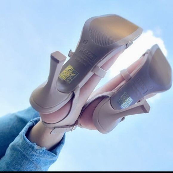 Women Ankle Strap High Heel Sandals Nude Color - Picture 3 of 5